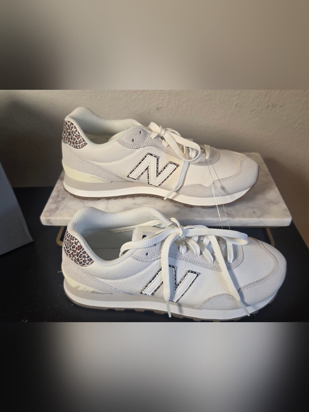 Womens New Balance 515 Classics - White/Leopard Sneakers Sz 10 WL515S03 - Picture 8 of 8